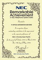 NEC-Achievement-May-2006